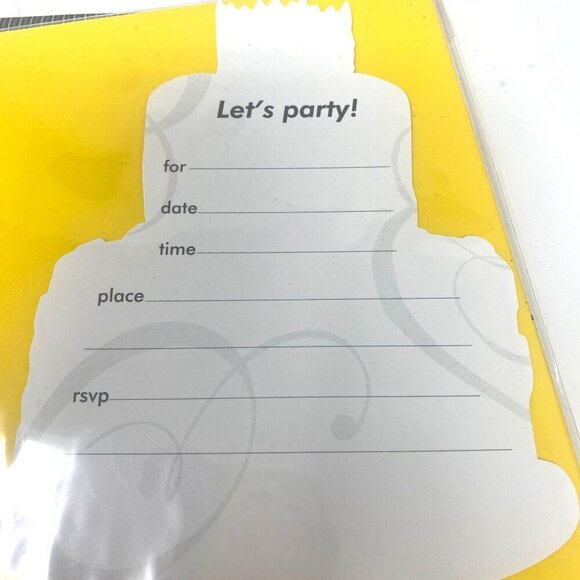 Paper House 2 Pack Happy Birthday Cake Party Invitations With Envelopes - Picture 4 of 7